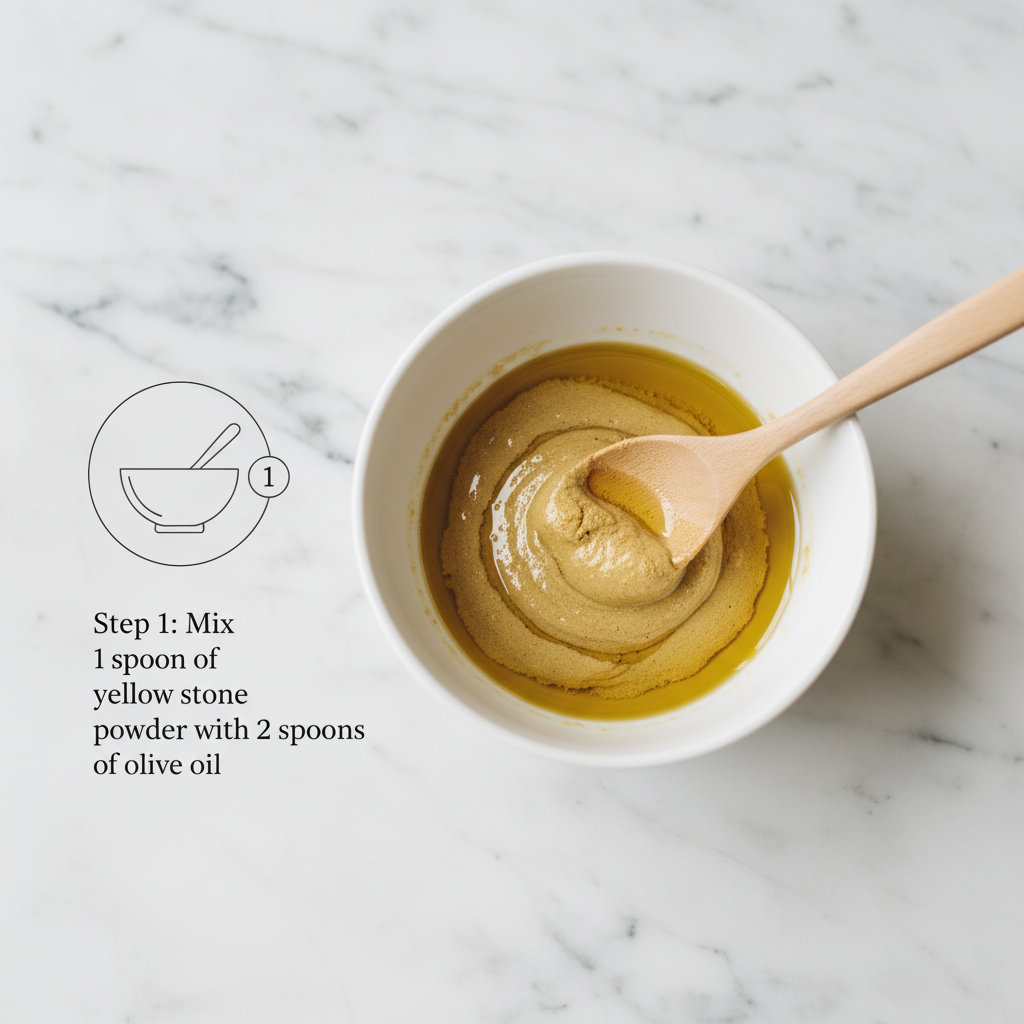 La pierre jaune brute, pure, brute et ancestrale