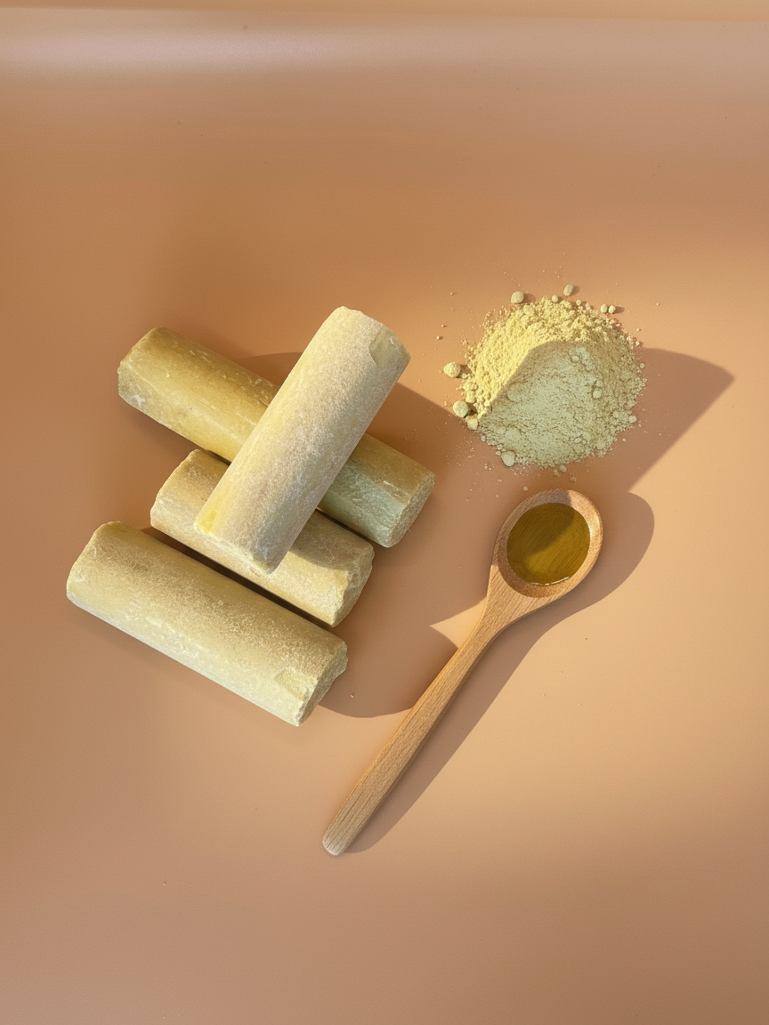 La pierre jaune brute, pure, brute et ancestrale